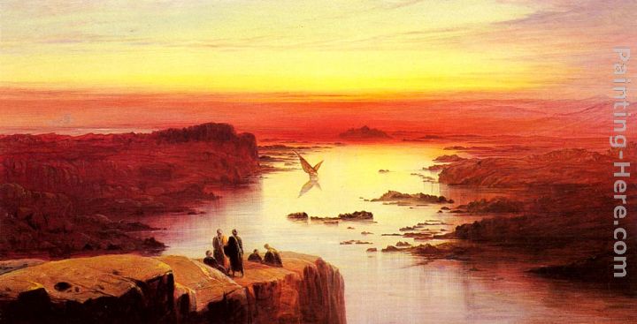 A View Of The Nile Above Aswan painting - Edward Lear A View Of The Nile Above Aswan art painting